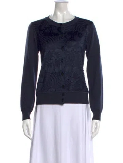 Pre-owned Marc Jacobs Wool Scoop Neck Sweater In Blue