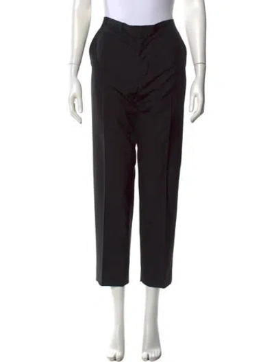 Pre-owned Marc Jacobs Wool Straight Leg Pants In Black
