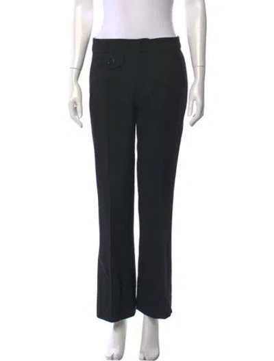 Pre-owned Marc Jacobs Wool Straight Leg Pants In Black
