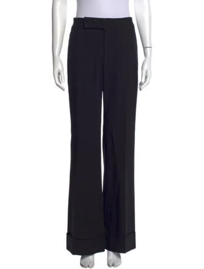 Pre-owned Marc Jacobs Wool Straight Leg Pants In Black