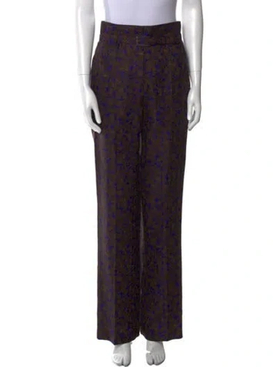 Pre-owned Marc Jacobs Wool Straight Leg Pants W/ Tags In Brown