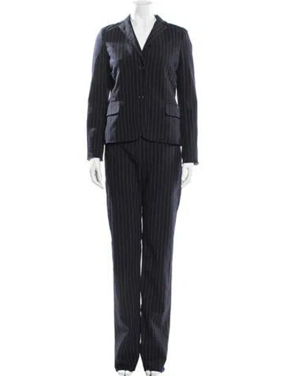 Pre-owned Marc Jacobs Wool Striped Pantsuit In Blue