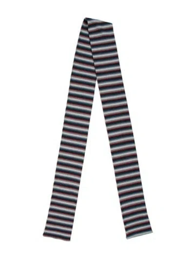 Pre-owned Marc Jacobs Wool Striped Scarf In Blue