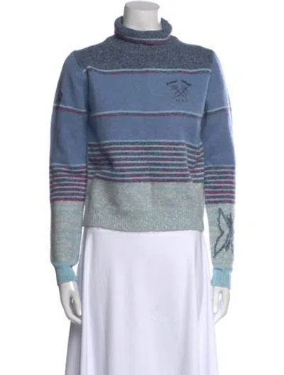 Pre-owned Marc Jacobs Wool Striped Sweater In Blue