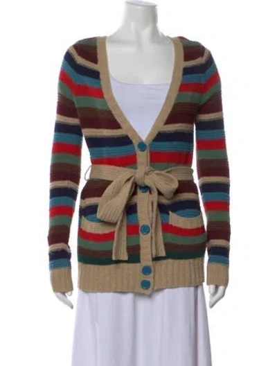 Pre-owned Marc Jacobs Wool Striped Sweater In Blue