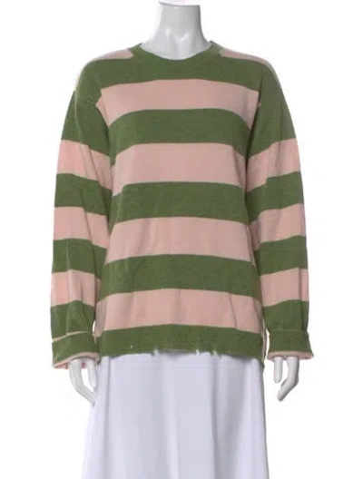 Pre-owned Marc Jacobs Wool Striped Sweater In Green