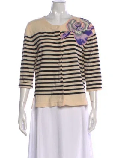 Pre-owned Marc Jacobs Wool Striped Sweater In Neutral