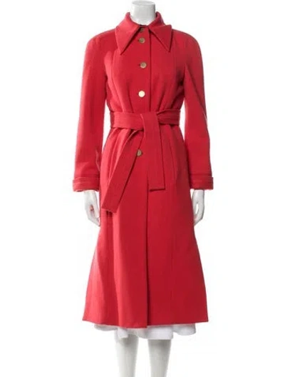 Pre-owned Marc Jacobs Wool Trench Coat In Red