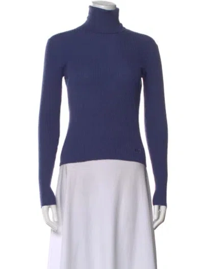 Pre-owned Marc Jacobs Wool Turtleneck Sweater In Blue