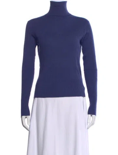 Pre-owned Marc Jacobs Wool Turtleneck Top In Blue