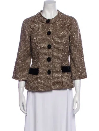 Pre-owned Marc Jacobs Wool Tweed Pattern Evening Jacket