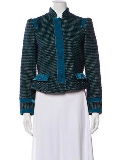 Pre-owned Marc Jacobs Wool Tweed Pattern Evening Jacket