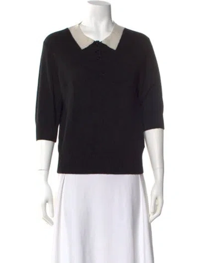 Pre-owned Marc Jacobs Wool V-neck Sweater In Black