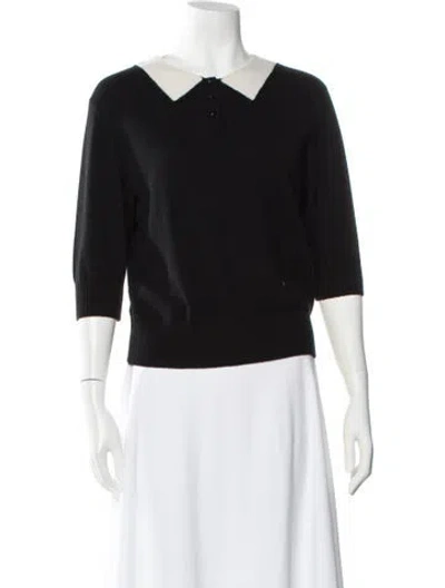 Pre-owned Marc Jacobs Wool V-neck Sweater In Black