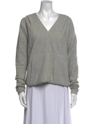 Pre-owned Marc Jacobs Wool V-neck Sweater In Gray