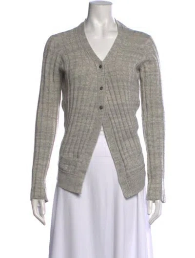 Pre-owned Marc Jacobs Wool V-neck Sweater In Gray
