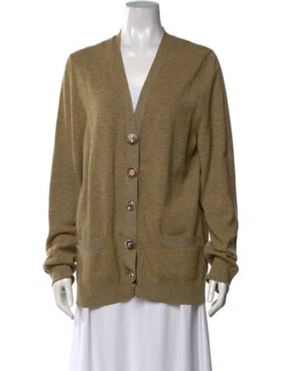Pre-owned Marc Jacobs Wool V-neck Sweater In Green