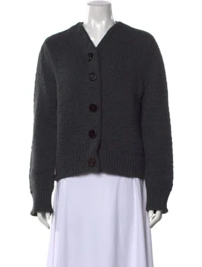 Pre-owned Marc Jacobs Wool V-neck Sweater In Grey
