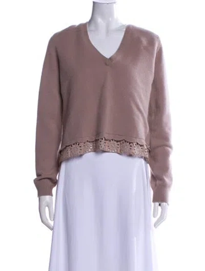 Pre-owned Marc Jacobs Wool V-neck Sweater In Neutral