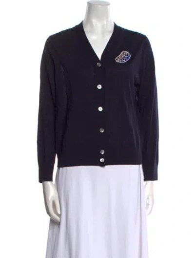 Pre-owned Marc Jacobs Wool V-neck Sweater W/ Tags In Black