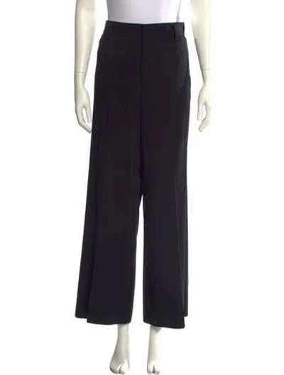 Pre-owned Marc Jacobs Wool Wide Leg Pants In Black