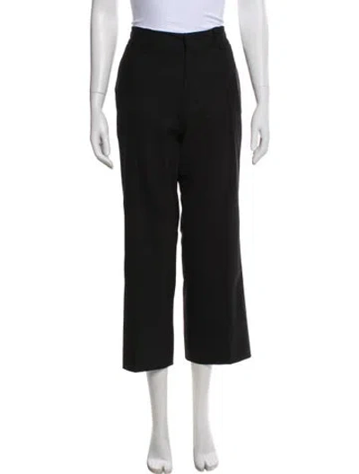 Pre-owned Marc Jacobs Wool Wide Leg Pants In Black