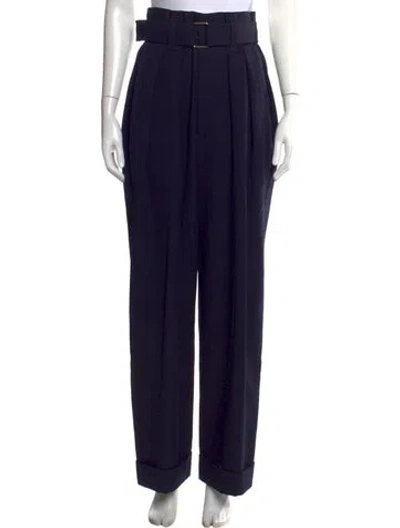 Pre-owned Marc Jacobs Wool Wide Leg Pants In Black