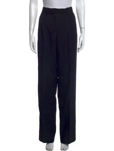 Pre-owned Marc Jacobs Wool Wide Leg Pants In Black