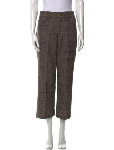 Pre-owned Marc Jacobs Wool Wide Leg Pants In Brown