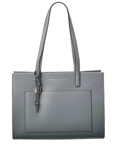 Marc Jacobs Work Leather Tote In Grey