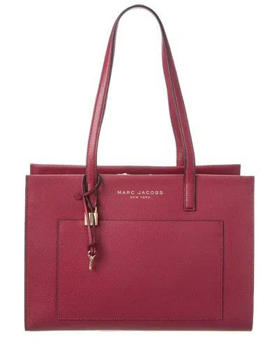 Marc Jacobs Work Leather Tote In Red