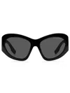 Marc Jacobs Wraparound-frame Sunglasses In Black/grey