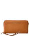 Marc Jacobs Leather Wristlet Wallet In Brown