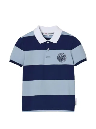 Marc Jacobs X A.p.cc Striped Polo Top In Blue