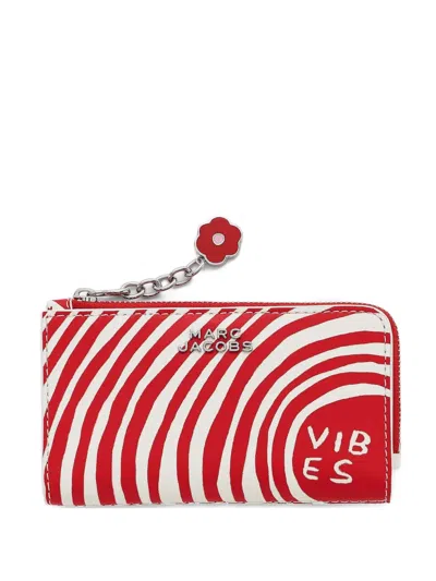 Marc Jacobs X David Shrigley Flower-charm Wallet In Red