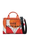 Marc Jacobs X David Shrigley The Canvas Medium Tote Bag In Orange
