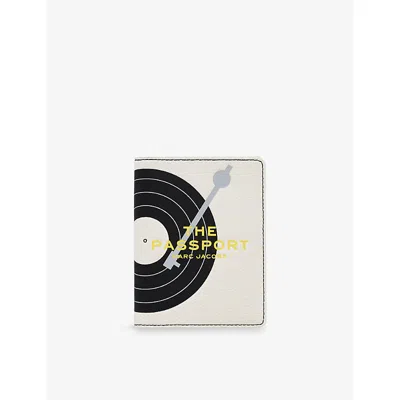 Marc Jacobs White Multi  X Derrick Adams Leather Passport Case