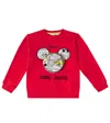 Marc Jacobs X Disney Cotton Jersey Sweatshirt In Bright Red