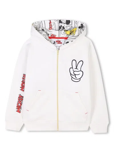 Marc Jacobs Kids' X Disney Zip-up Hoodie In Cream