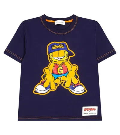 Marc Jacobs Kids' X Garfield Cotton Long-sleeved Top In Blue