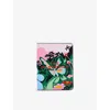 Marc Jacobs Black Multi  X Hattie Stewart Leather Passport Case In Multi