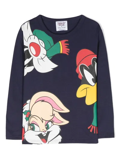 Marc Jacobs Kids' X Looney Tunes Long-sleeve T-shirt In Navy