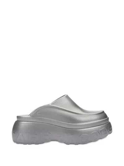 Marc Jacobs X Melissa Logo-embossed Mules In Silver