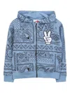 Marc Jacobs X Mickey Mouse Paisley-print Zip-up Hoodie In Blue