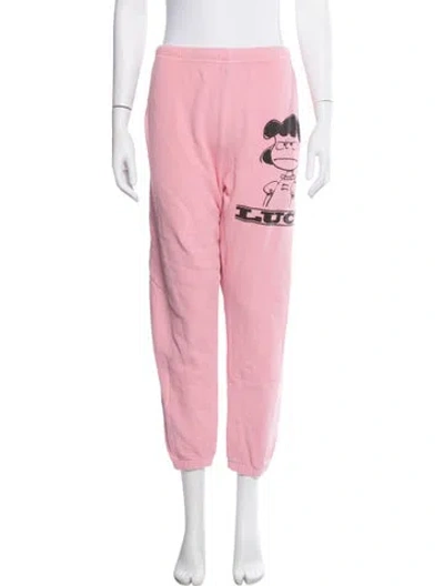 Pre-owned Marc Jacobs X Peanuts Graphic Print Sweatpants In Pink