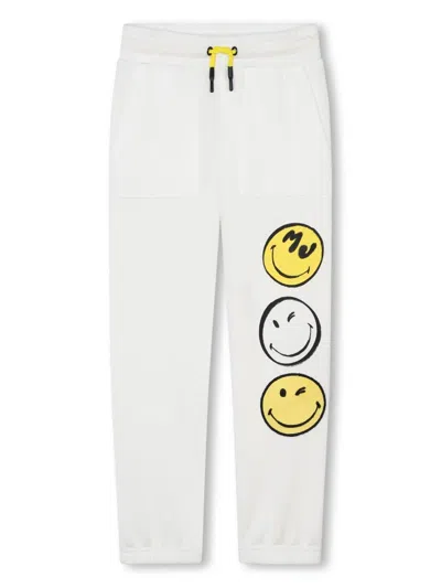 Marc Jacobs Kids' X Smileyworld Organic-cotton Track Pants In White