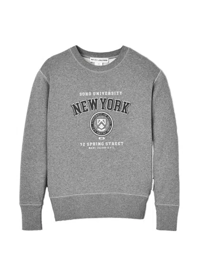 Marc Jacobs X The A.p.c. Shrunken Ny Crew-neck Sweatshirt In Gray