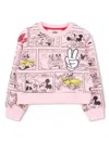 Marc Jacobs Mickey Mouse Print Crewneck Sweatshirt In Pink