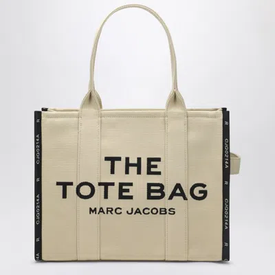 Marc Jacobs The Large Tote Bag In Sand Colour Canvas In Yellow