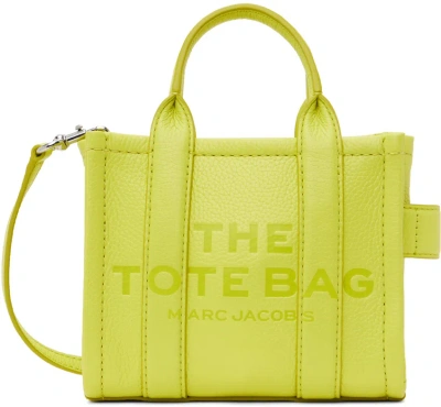 Marc Jacobs Yellow 'the Leather Mini Tote Bag' Tote In 780 Limoncello